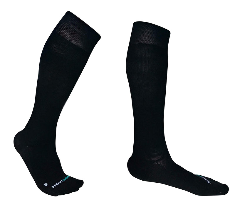 [Australia] - HOYISOX Plus Size Compression Socks 20-30 mmHg for Men and Women, Wide Calf Extra Large, Comfortable Cotton Black 5X-Large 