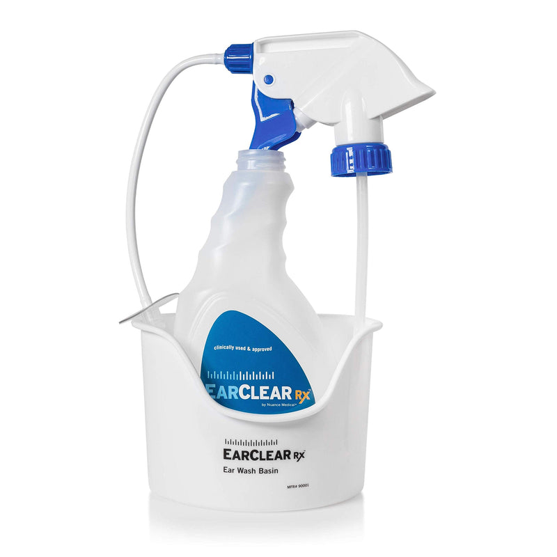 [Australia] - Ear Cleaning Kit by Nuance Medical EarClear Rx - Flexible Tip Kit with Otoscope Penlight, Basin and 20 Disposable Tips and Microfiber Towel 