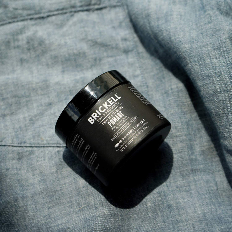 [Australia] - Brickell Men's Strong Hold Texturizing Pomade For Men, Natural and Organic, Pliable Fiber Pomade, 59 ml, Scented 