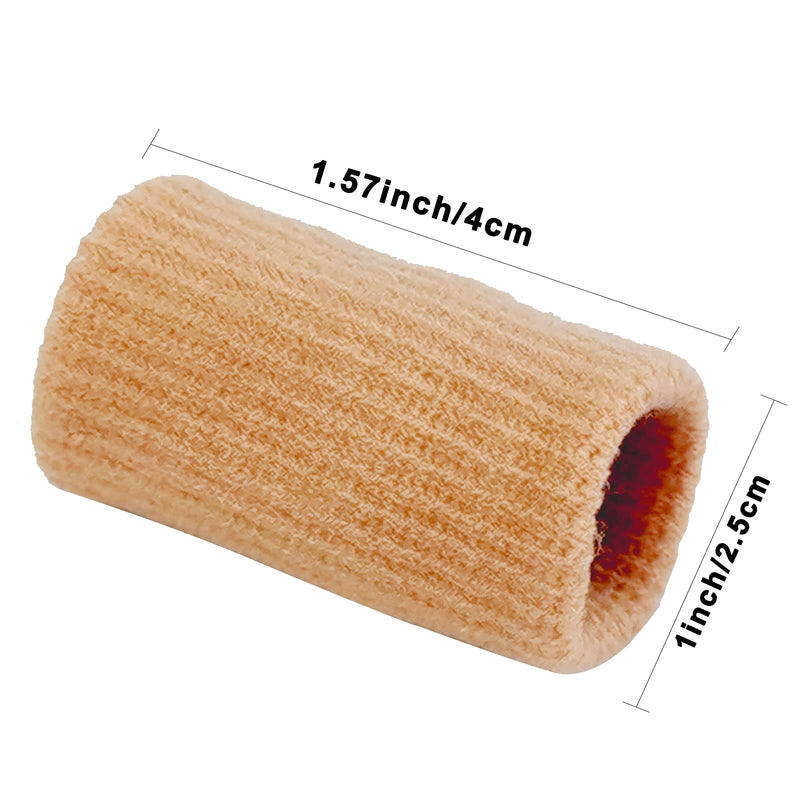 [Australia] - Finger Sleeves , Thumb Splint Brace For Finger Support, Breathable Elastic Finger tape, Compression pression Protector For Reliving Pain, Triggger Finger, Compression Aid For Sports, 10PCS (Beige) Beige 