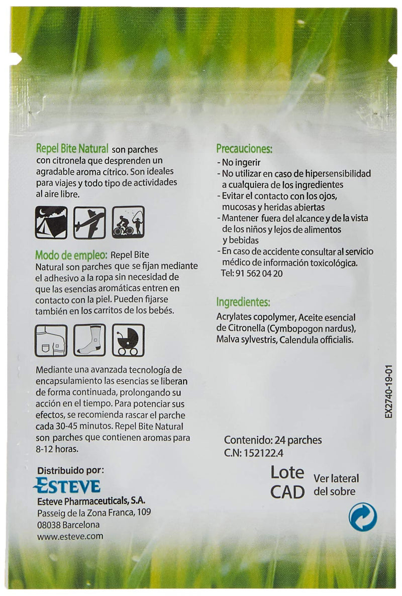 [Australia] - Repel Bite Natural 24 Citronella Repellent Patches - More Natural Protection - Action Up to 8-12 Hours - for Children and Adults with The Most Sensitive Skin 