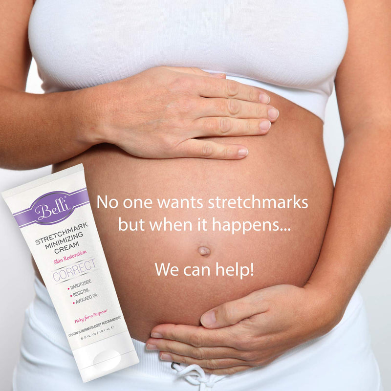 [Australia] - Belli Stretchmark Minimizing Cream. for Existing Stretch Marks of Any Age or from Any Cause – Features Darutoside, Regestril, and Avocado Oil – OB/GYN and Dermatologist Recommended – 6.5 oz 