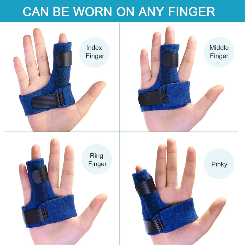 [Australia] - Sumifun Finger Brace, Trigger Finger Splint for Index Middle Ring Pinky Finger Arthritis Pain, Tendon Injury, Broken Mallet Finger Stabilizer Supports for Dislocated Knuckle Immobilizer Wrap for Right Hand 