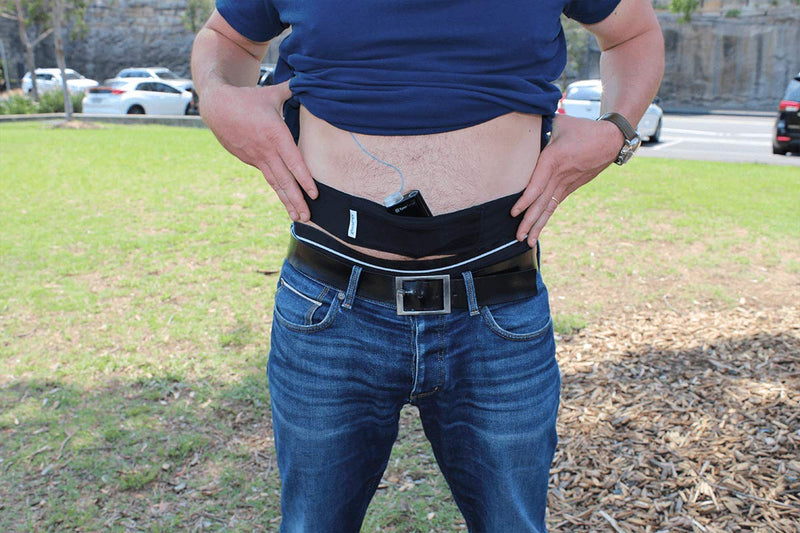 [Australia] - Glucology Insulin Pump Belt | Fanny Pack for Running or Travel - Diabetic Supplies and Accessories for Men and Women - Slim, Discreet Design (S - 48cm to 75cm, Beige)… Small 