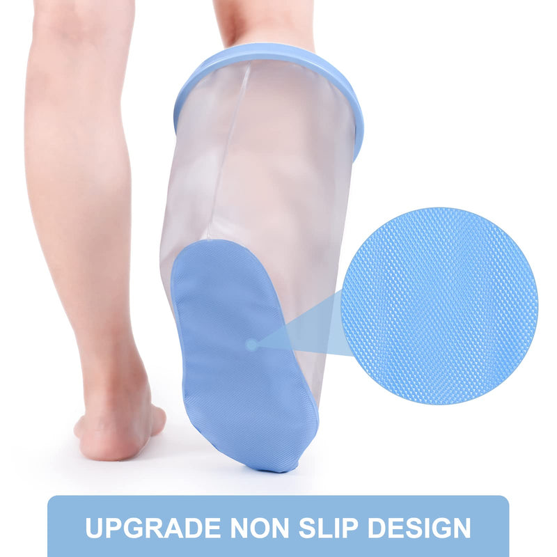 [Australia] - Fasola Foot Cover for Shower, Non-Slip Waterproof Ankle Cast Protector for Toe, Ankle, Reusable Inflatable Cast Bag Keep Foot Dry S 