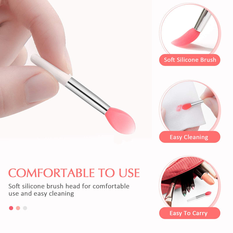 [Australia] - Lurrose 6pcs Silicone Lip Brushes Small Makeup Brushes Applicator for Lip Mask Oil 