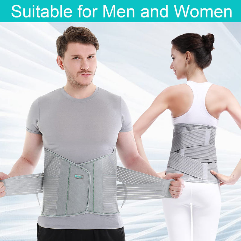 [Australia] - TANDCF Back Support,Entire Back Brace , Lumbar Support Belt for Women & Men, Adjustable Waist Trainer Belt for entire Back Pain Relief, Keeps Your Spine Straight and Safe(XL) X-Large (Pack of 1) 