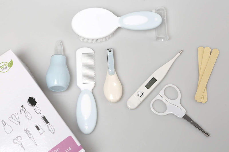[Australia] - Little Angel Baby Grooming Kit,Baby Health Care Kit,10PCS Baby Care Kit with Nice Compact Case,Ideal for Newborn, Baby and Infant,Blue 
