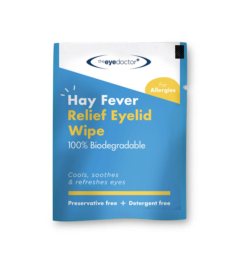 [Australia] - The Eye Doctor Hay Fever Relief Eyelid Wipes - 20x Single Use Eye Wipes for Allergy & Hayfever - Inflammation, Watery Itchy Eyes,White 20 Wipes Allergy Wipes 