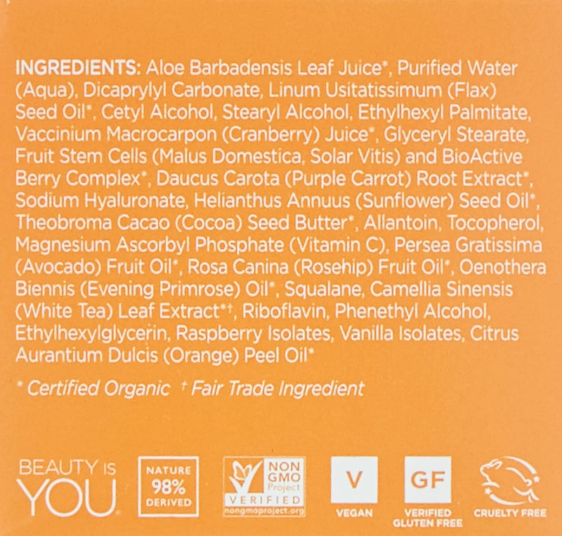 [Australia] - Andalou Natural Purple Carrot + C Luminous Night Cream, Purple Carrot Plus C Luminous, 1.7 Ounce 1.7 Ounce (Pack of 1) 