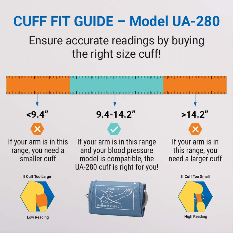 [Australia] - LifeSource Medium Replacement Cuff (UA-280) for UA-705V/VL and UA-787EJ Blood Pressure Monitors 