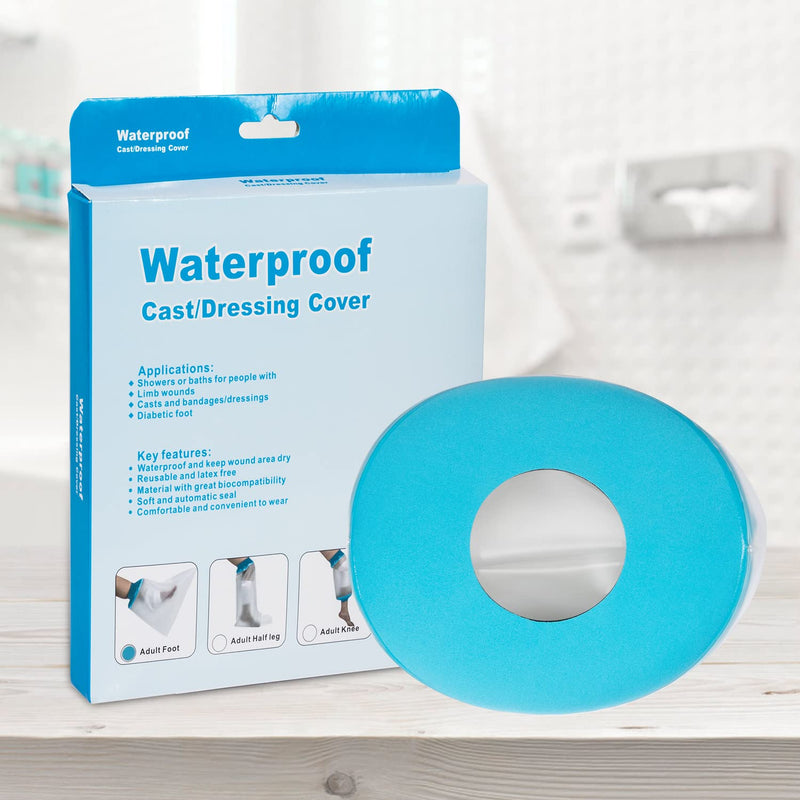 [Australia] - Promifun TPU Waterproof Foot Cast Cover for Shower Bath , Adult Foot Cast Protector,Reusable Cast Sleeve for Broken Surgery Foot & Ankle , Burns , Wounds 
