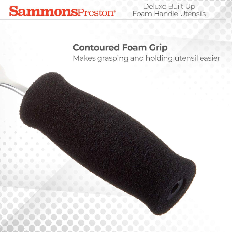 [Australia] - Sammons Preston - 40046 Deluxe Built-Up Handle Adaptive Grip Fork, 8" Long, Stainless-Steel Easy-Hold Utensil with Removable Soft Molded Foam Grip, Adaptive Utensil for Those with Arthritis and Weak Grip 
