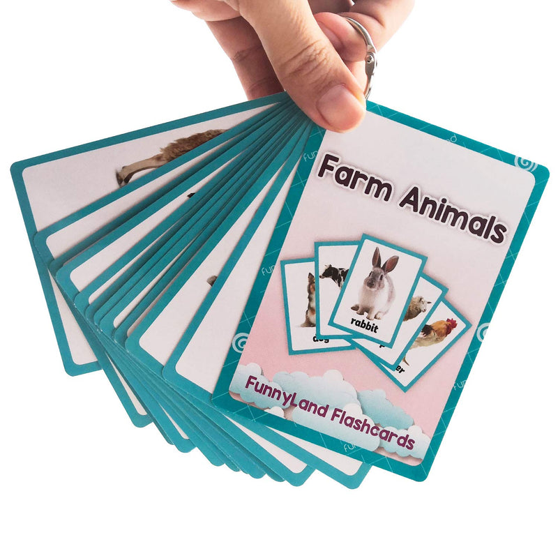 [Australia] - Wild/Farm/Sea Animals Body Parts Learning English Flash Cards Kids Montessori Toys Baby Cards Child Pocket Card Pre-Kindergarten Wild/Farm/Sea Animals Body Parts 