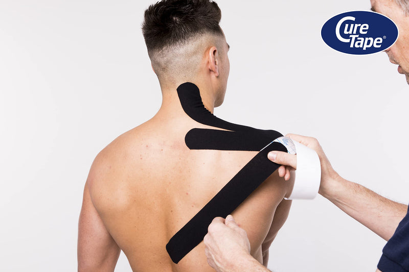 [Australia] - CureTape® Sports Kinesiology Tape | 30% Stronger Adhesion for Extreme Sporting Conditions | Waterproof & Quick Dry Viscose | Recover Faster, Train Harder! (Black) 0 