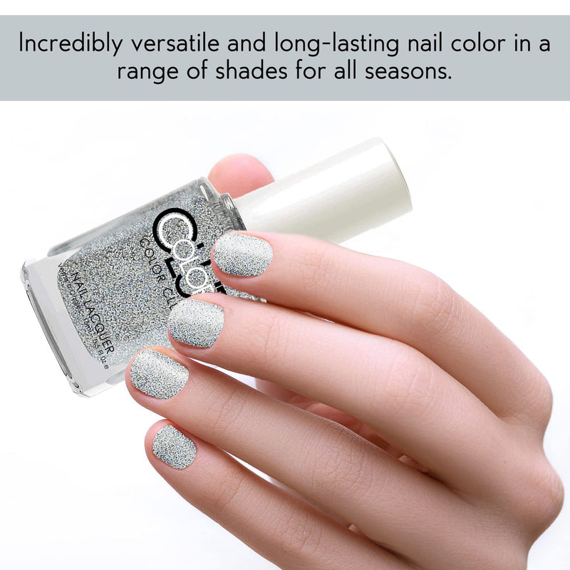 [Australia] - Color Club Glitter Collection Nail Lacquer - Long-Lasting Polish Fairytale Ending-Silver/White 