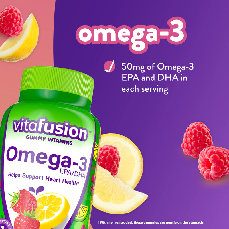 [Australia] - Vitafusion Omega 3 Gummies, 120 Count (Packaging May Vary) 