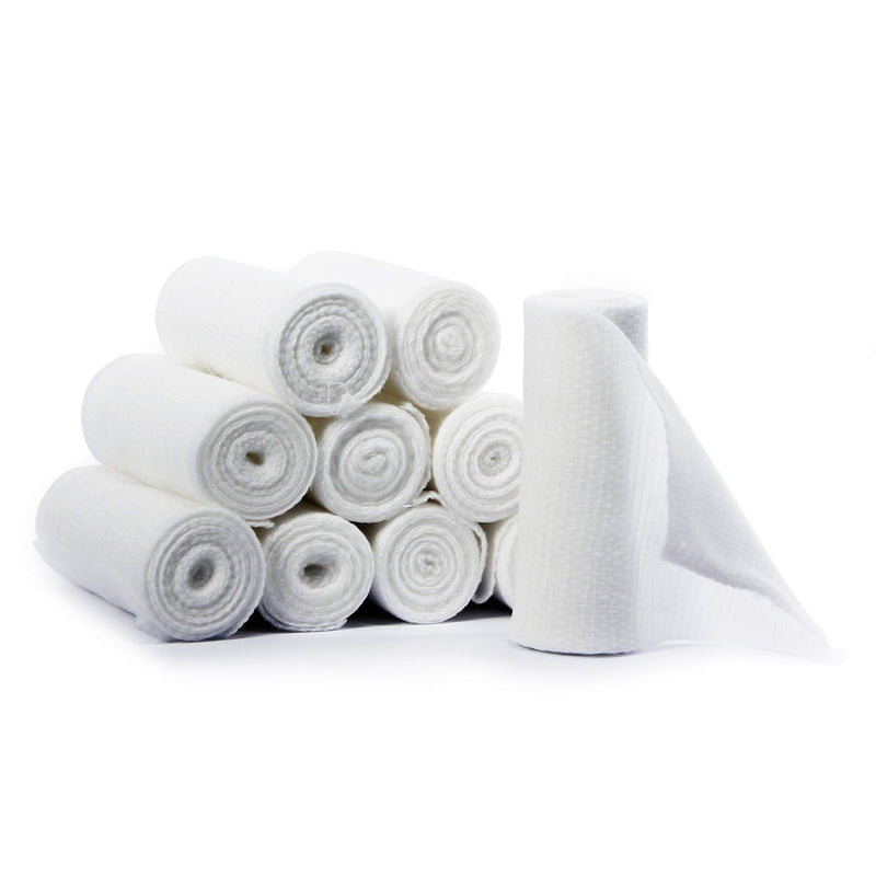 [Australia] - MED PRIDE Conforming Gauze Rolls First Aid Rolled Stretch Bandages for Wounds & Injuries – Disposable Nonsterile Body Wrap Dressing for The Knee, Ankle, Hands, Wrist, White (3''x 4.1 yd) 3" X 4.1yds 