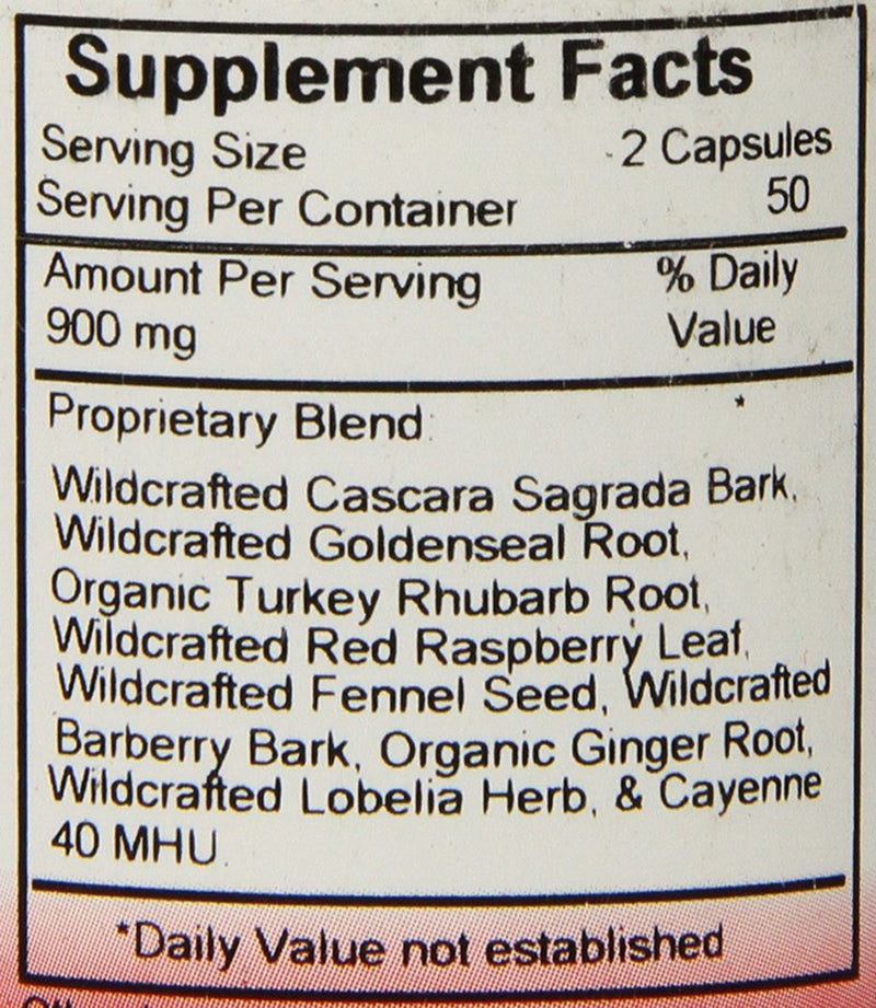 [Australia] - Dr. Christopher's Original Formulas Lower Bowel Formula Capsules, 100 Count 