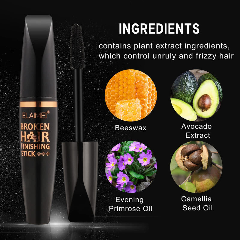 [Australia] - Hair Finishing Stick, 2PCS Anti-Frizz Cream Broken Hair Mascara For Flyaway Hair Refreshing Not Greasy Shaping Gel Cream Hair Wax Stick Fixing Bangs Stereotypes Cream 