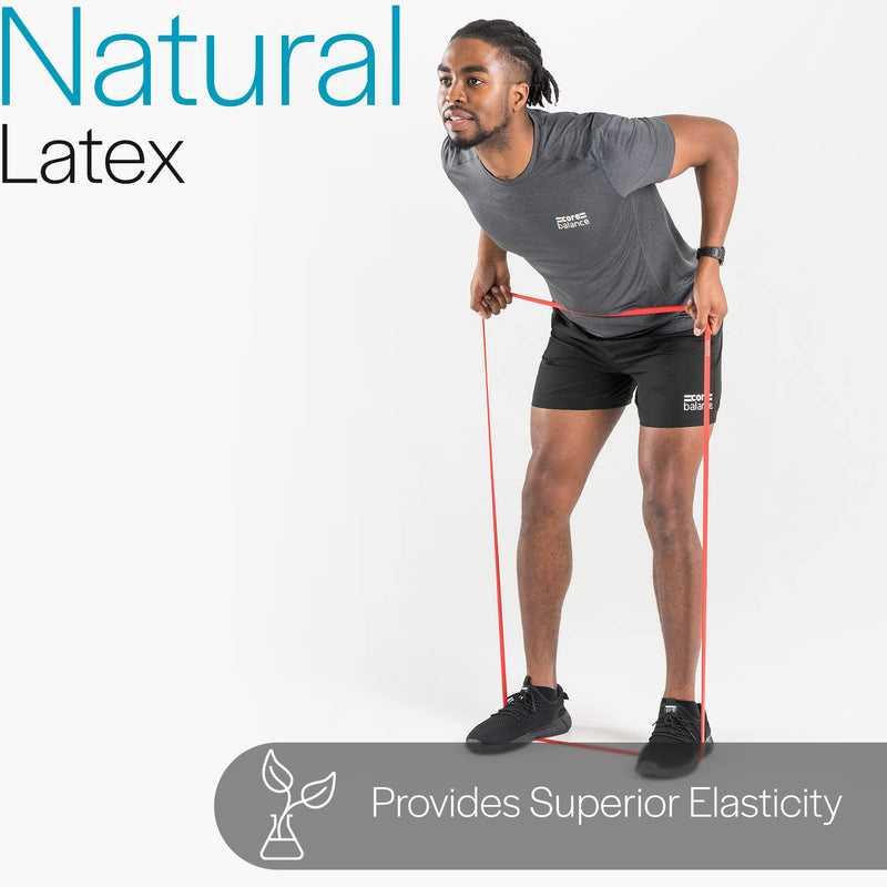 [Australia] - Core Balance Assisted Pull Up Bands Resistance Strength Training Natural Latex (Light to Extra Heavy) Red (Light) 