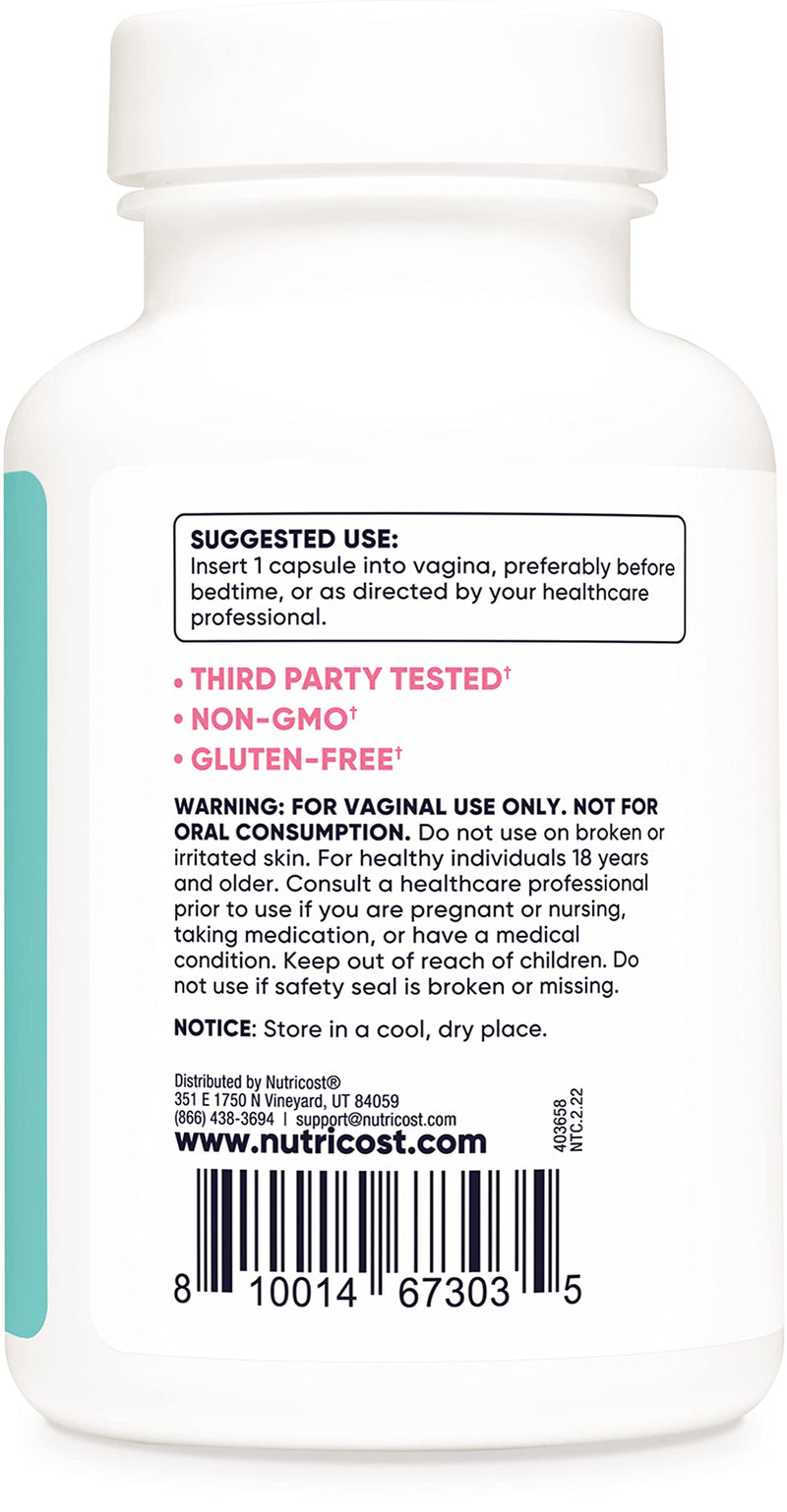 [Australia] - Nutricost Boric Acid 600mg, 30 Capsules - Vaginal Suppository - Non-GMO - for Women 30 Count (Pack of 1) 