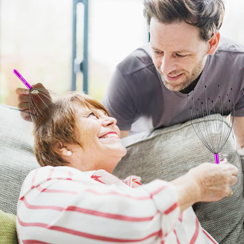 [Australia] - HOFASON Head Massager Scalp Scratcher with 20 Fingers, Handheld Head Scratcher Tingler Massage for Deep Relaxation, Hair Stimulation and Body Stress Relax(Random Colors) 1 Pack 