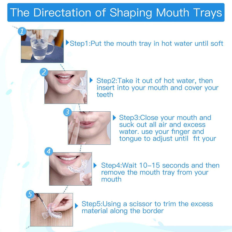 [Australia] - KAV PLUS Teeth Whitening Kit 6 Gel, LED Light, X4 Mouth Trays + Free Teeth Shade - Professional Teeth Bleach Whitening KIT 