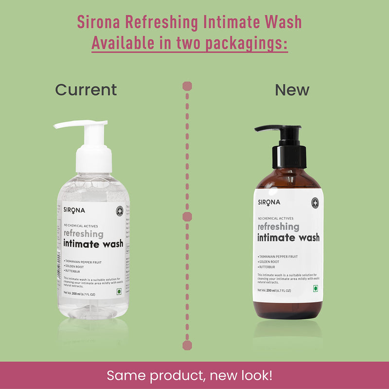 [Australia] - Sirona Natural Refreshing Feminine Wash - 6.7 Fl Oz (200 ml) | No Chemical, No Irritation, pH Balanced Intimate Wash, Helps to Reduce Odor and Itching 6.7 Fl Oz (Pack of 1) 