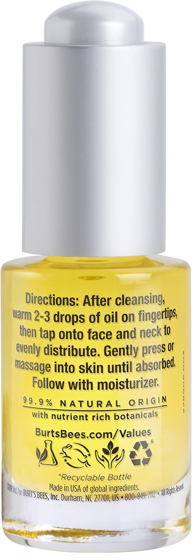 [Australia] - Burts Bees Complete Nourishment Facial Oil for Women 0.51 oz Oil 15 ml (Pack of 1),White 