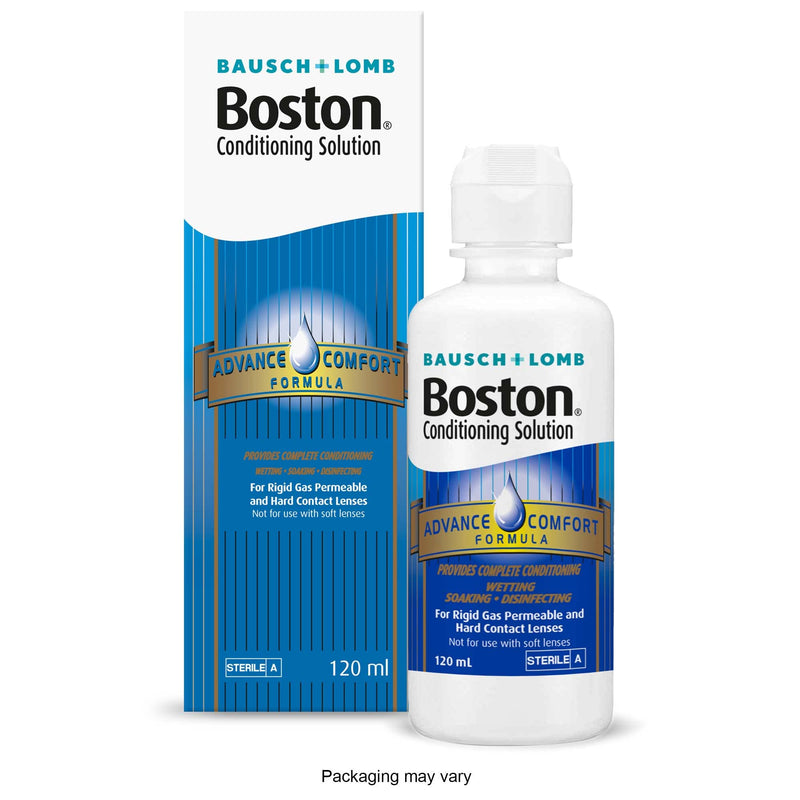 [Australia] - Boston Advance Conditioning Solution, 120ml - Condition your Lenses - Cushions and Rehydrates for Comfortable Wear - For Rigid Gas Permeable (RGP) and Hard Contact Lenses 