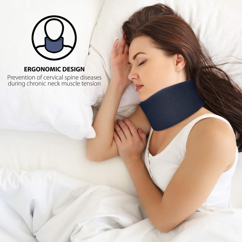 [Australia] - ORTONYX 3.5" Ergonomic Cervical Collar/Neck Support Brace / ACNS03 Dark Blue Medium Medium (Pack of 1) 