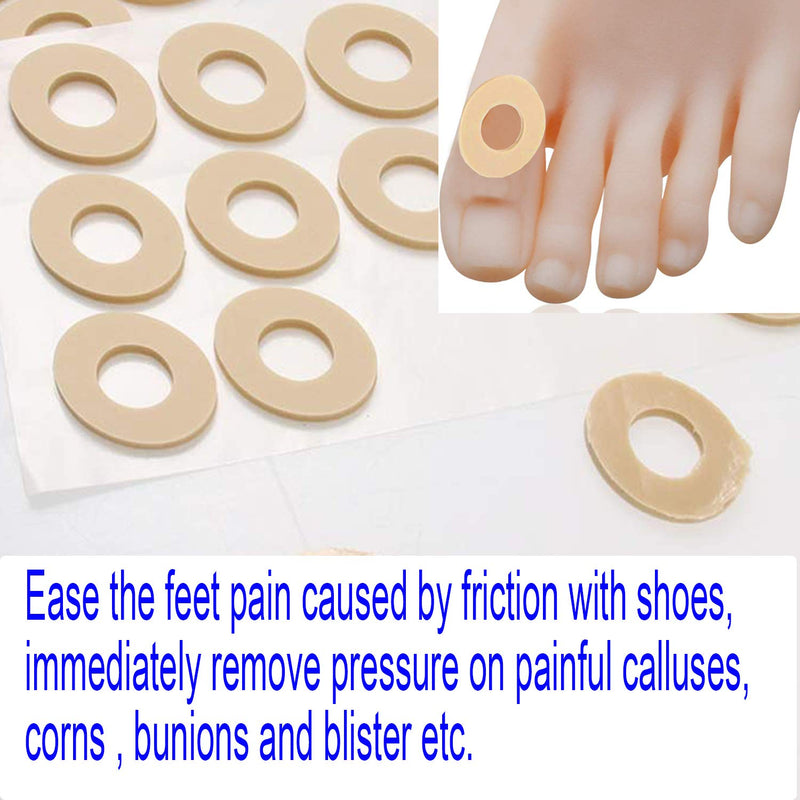 [Australia] - Reppkyh 120 Pads Callus Cushions Corn Pads Self Adhesive Soft Foam Pads for Toe Corn and Foot Protectors and Thick Corn Cushions Toe Pads Nude 120 Pcs 