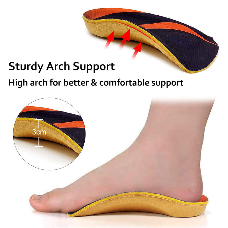 [Australia] - Arch Support, RooRuns 3/4 Orthotic Shoe Inserts for Over-Pronation, Plantar Fasciitis, Heel Pain Relief, High Arch Support Insoles for Men and Women for Running Walking M (Men's7-10.5, Women's8-11.5) 