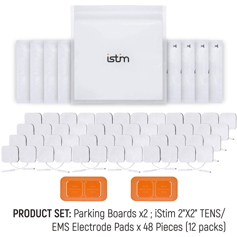 [Australia] - iStim Super Soft 2"x2" TENS Unit Electrodes for TENS Massage EMS - 100% Japanese Gel (2"X2" - 48 Pieces) 
