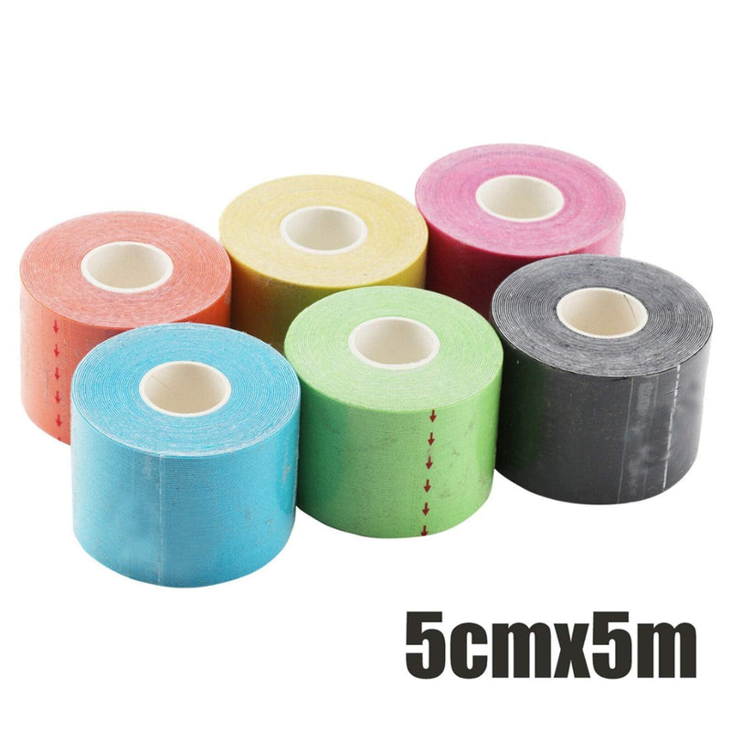 [Australia] - Jabtraxx 6 Rolls 5 m x 5 cm Muscle Support Tape E-Book Application Examples Muscle Support Elastic Strapping Tape Sports Tape 6 Rolls 5 m x 5 cm 