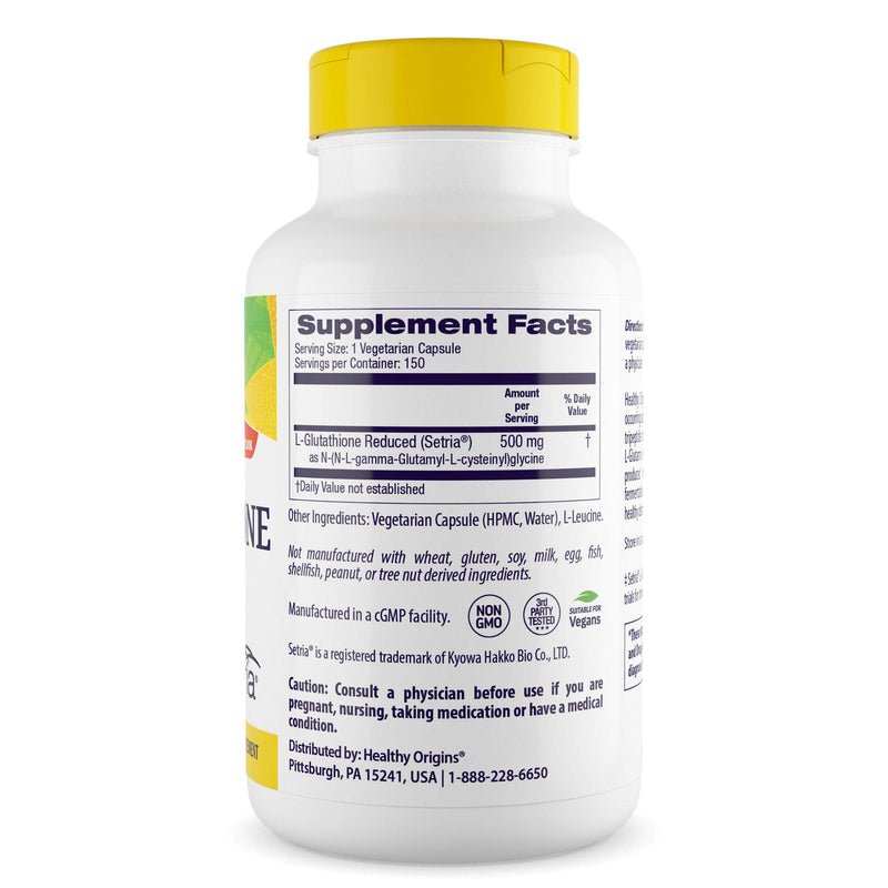 [Australia] - Healthy Origins L-Glutathione (Setria) 500 mg, 150 Veggie Caps 