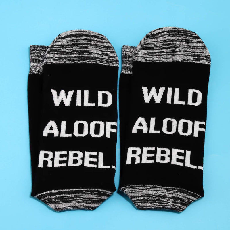 [Australia] - PYOUL 1 Pair Wild Aloof Rebel Socks Funny Socks Fan Gift Wild Aloof Rebel 1 Pair 