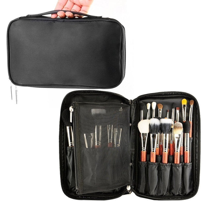 [Australia] - ONEGenug Makeup Brushes Organizer Bag Cosmetic Tools Handbag Beauty Case with Belt Strap Holder 