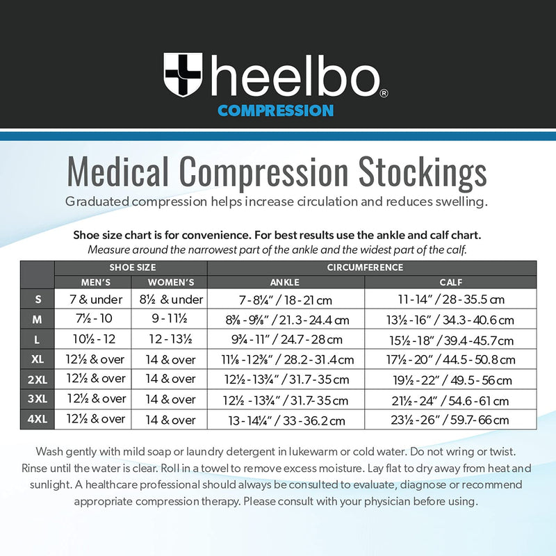 [Australia] - Heelbo Compression Socks to Relieve Discomfort from Varicose Veins, Improve Circulation, and Reduce Minor Swelling, 15-20mmHG Large Beige 