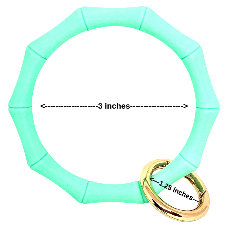[Australia] - Hadley Mae Designs Key Ring Bracelet Keychain Wristlet Keychain Bangle Key Ring Gray 