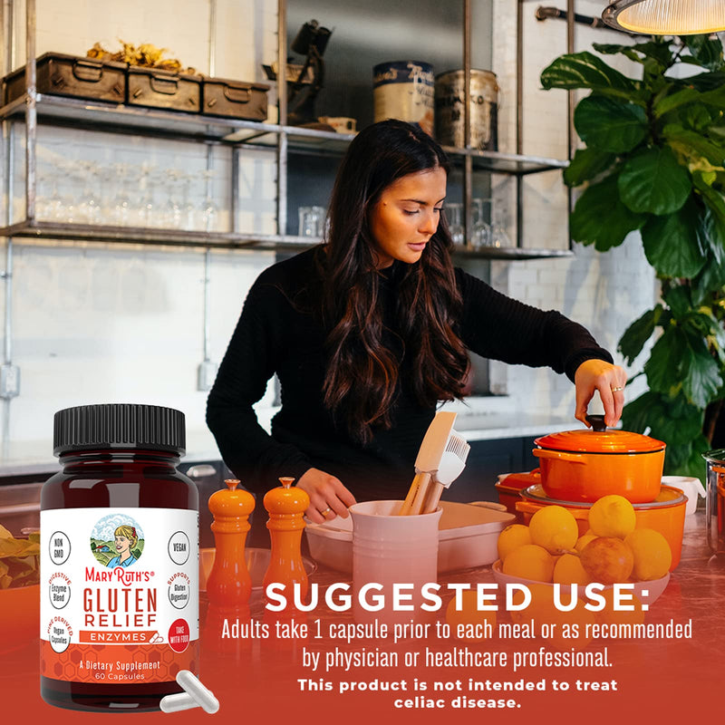 [Australia] - Digestive Support | Up to 2 Month Supply | Gluten Digestive Enzyme | Gluten Enzyme | Supplement for Digesting Gluten | Gut Health Support & Nutrient Absorption | Non-GMO | Gluten Blocker | 60 Count 
