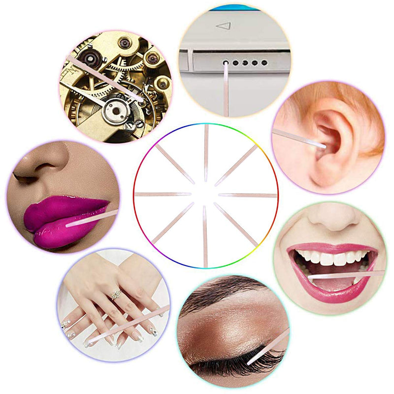 [Australia] - Eyelash Extension Kit 410Pcs, including Stainless Steel Precision Tweezers Set, Disposable Eyelash Mascara Brush Wand, Cotton Swabs 200Pcs, Cup Rings 100Pcs, Tapes, Eyelash Holder Pad 