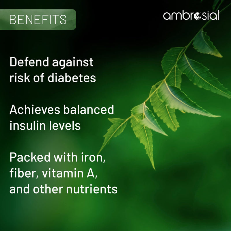 [Australia] - Ambrosial Glucocare | Bitter Melon | Neem | Black Plum (Jamun) | Sugar & Diabetes Support | Helps in Balancing Blood Sugar | 100 % Natural Ingredients | 60 Tablets 