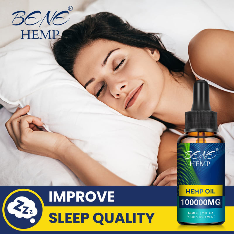 [Australia] - High Strength 100000mg Premium Oil - Supports Joint, Sleep and Stress Relief, Rich in Omega 3-6-9, Vitamin C & E, 100% Vegan (60ml 100000mg) 60ml 100000mg 