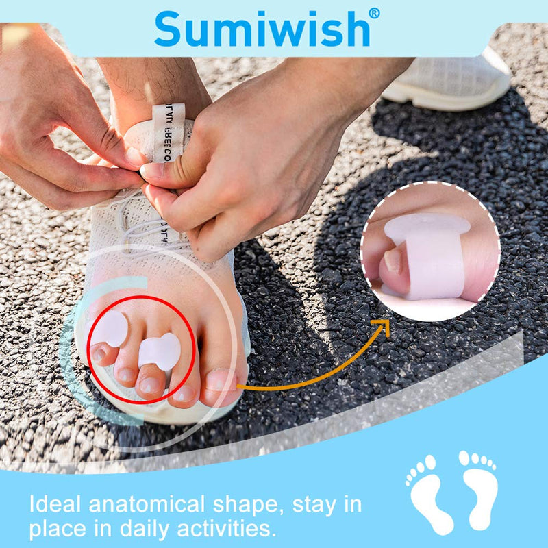 [Australia] - Sumiwish 10 Pack Little Toe Separators, Silicone Toe Spacers for Overlapping Toe, Curled Pinky Toe Correct and Protect 10 Pack-1 