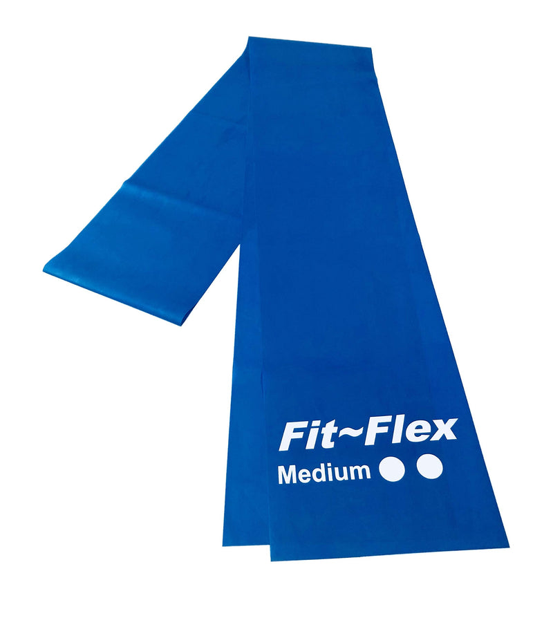 [Australia] - Fit-Flex Resistance Exercise Band - 2m Length - 3 Flex Options – Pilates, Yoga, Rehab, Stretching, Strength Training Blue 
