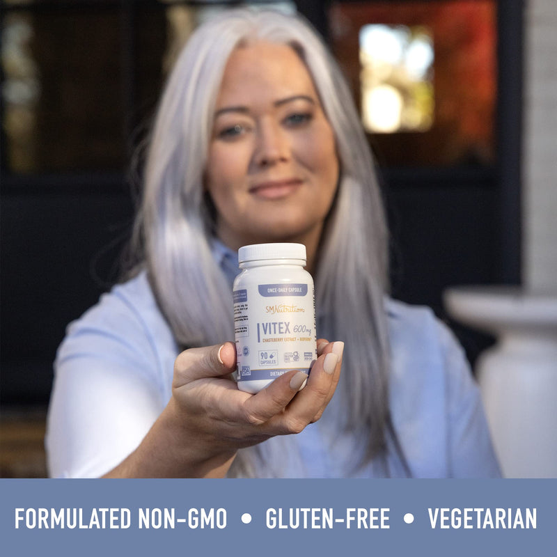 [Australia] - Vitex Supplement for Women 600mg (90 Capsules, 3-Month Supply) Chasteberry Supplement for Women Supports Hormone Balance, Menopause, PMS - Formulated Gluten-Free, Vegetarian 