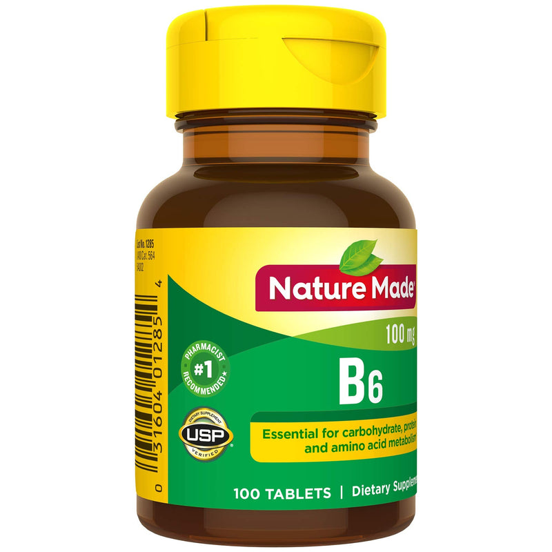 [Australia] - Vitamin B6 100 mg Tablets, 100 Count for Metabolic Health 