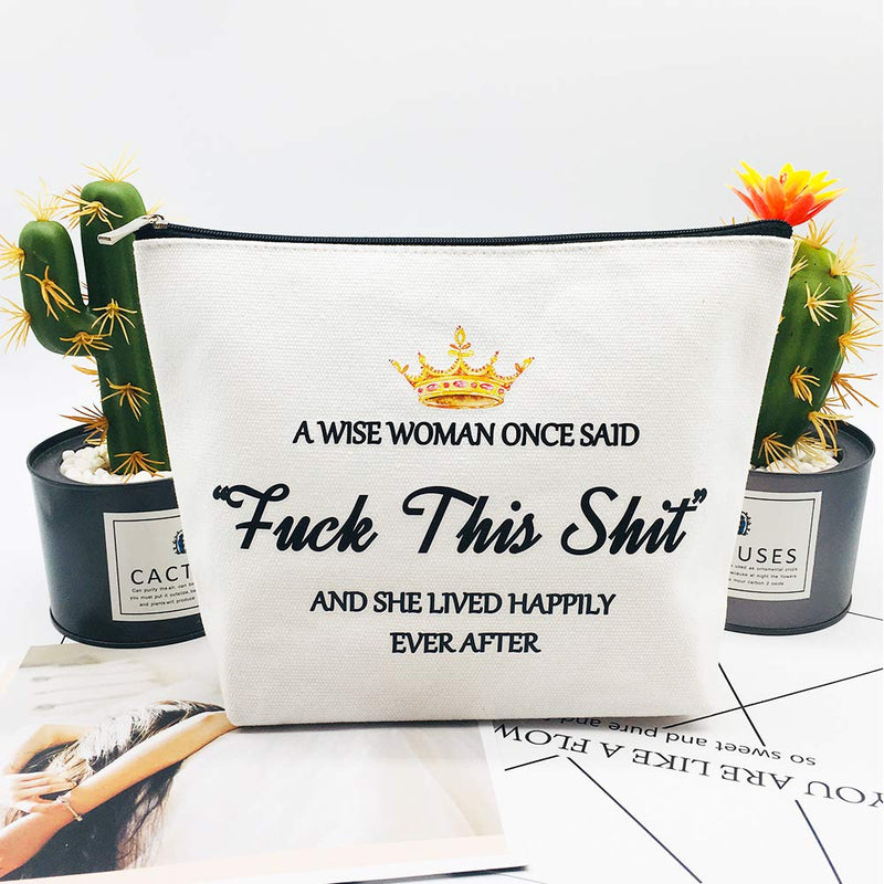 [Australia] - Birthday Gifts for Women Mom Best Friend Mothers Day Gifts Unique Retirement Gifts A Wise Women Once Said Makeup Bag for Coworker Friendship Her Nurse Teacher Wife Sister 